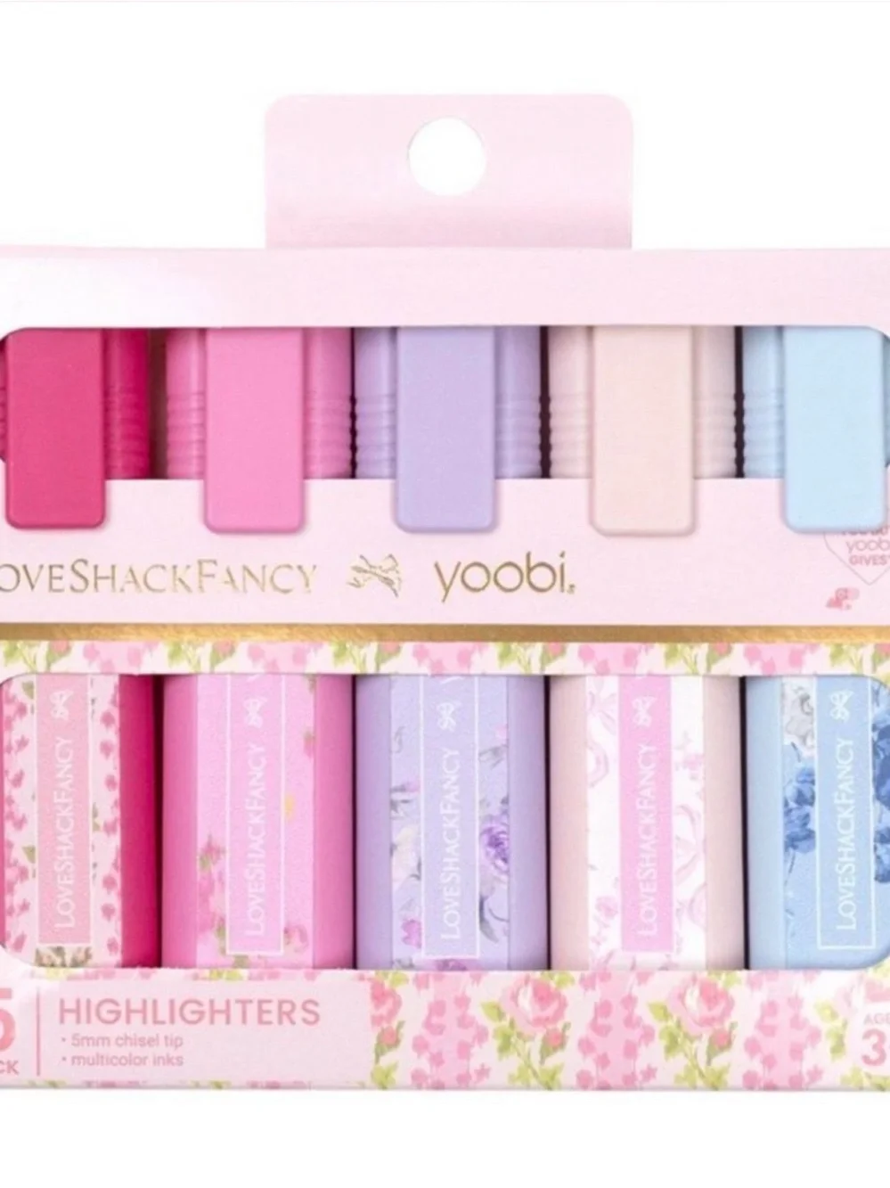 LoveShackFancy x Target Pastel Pink Lavender Blue Highlighters